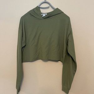 Forever 21 Cropped Hooded T-shirt Med